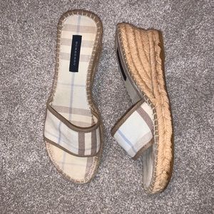 ❤️ Vintage check espadrille slides sandals ❤️